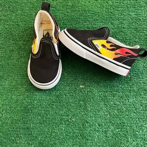 Vans flame slip on size 5.5C
